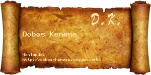 Dobos Kenese névjegykártya